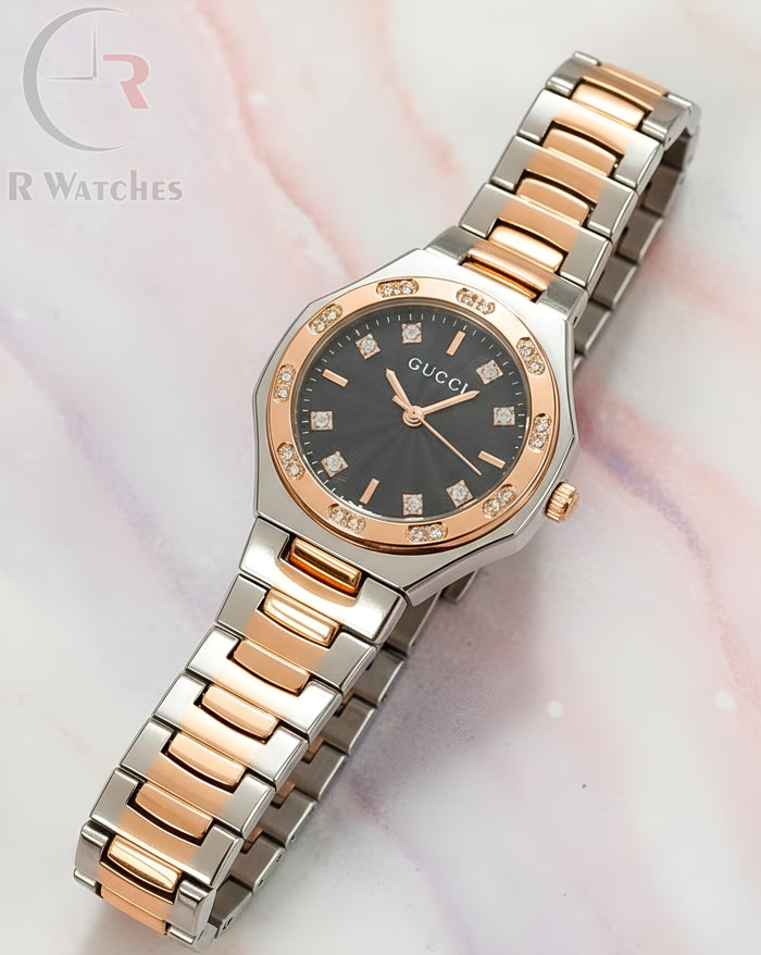(OS) Gucci girls dual tone black