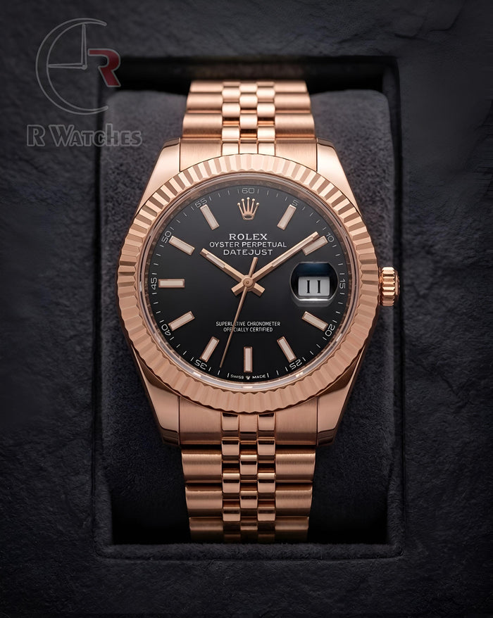 (OS) Rolex Rose Gold Black
