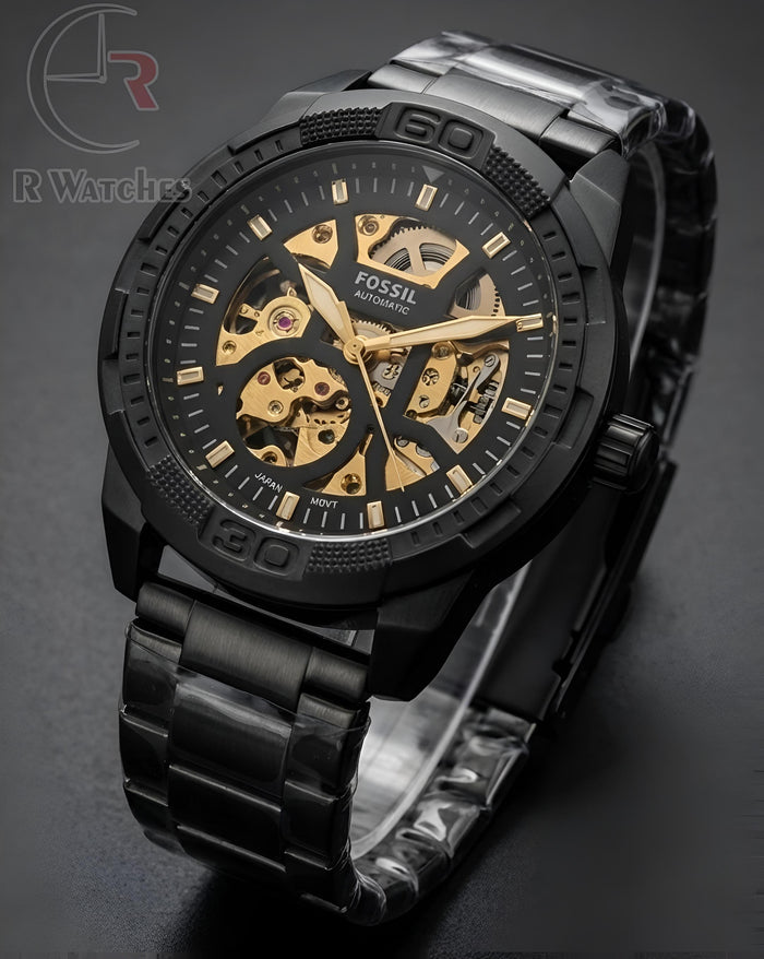 (OS) Fossil Automatic full Black