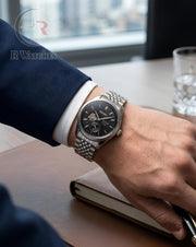 (OS2) Seiko Automatic Silver Black