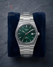 (OS4)⭐ Tissot powermatic silver green