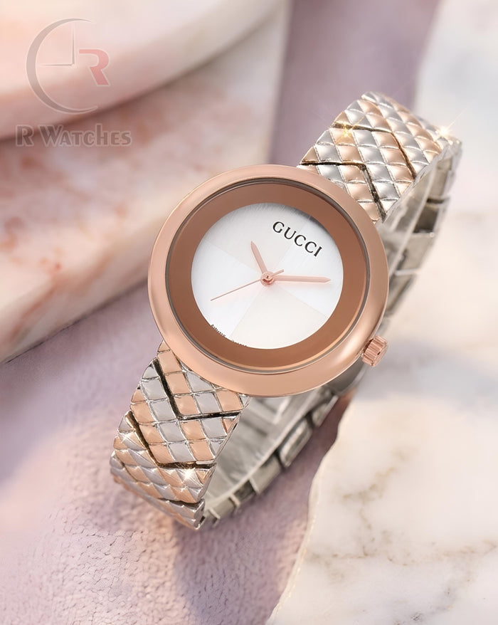 (OS) Gucci Girls Dual Tone white