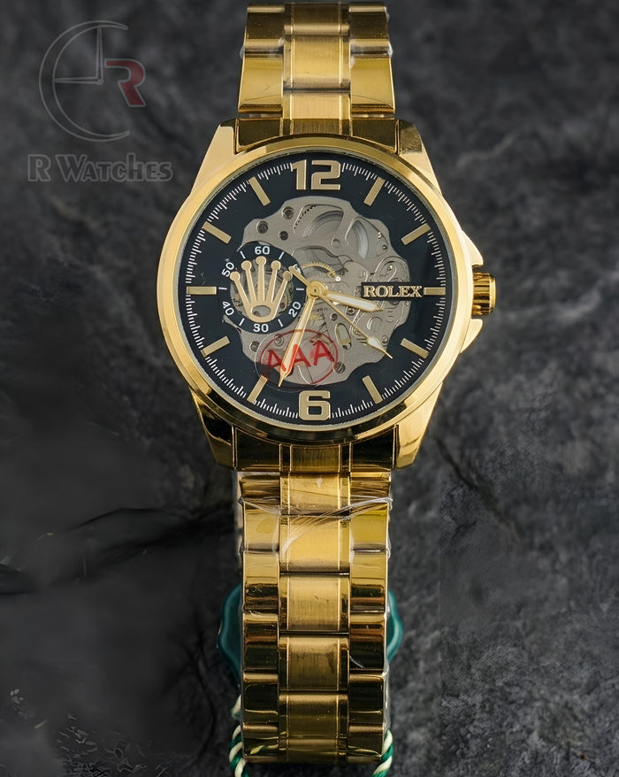 (OS) Rolex Automatic Gold Black