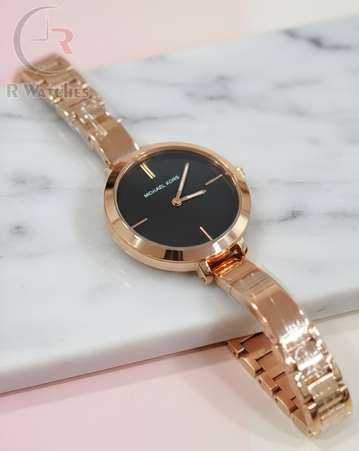 (OS) MK girls rose gold black