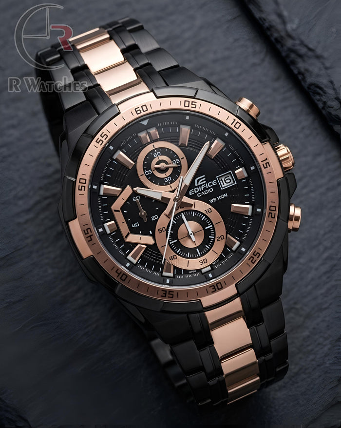 (SS)⭐ Edifice Rose Gold Black