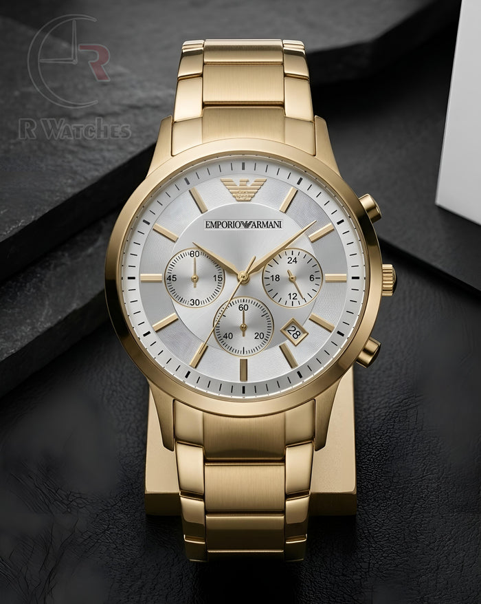 (SS)⭐ Armani Gold White Dial