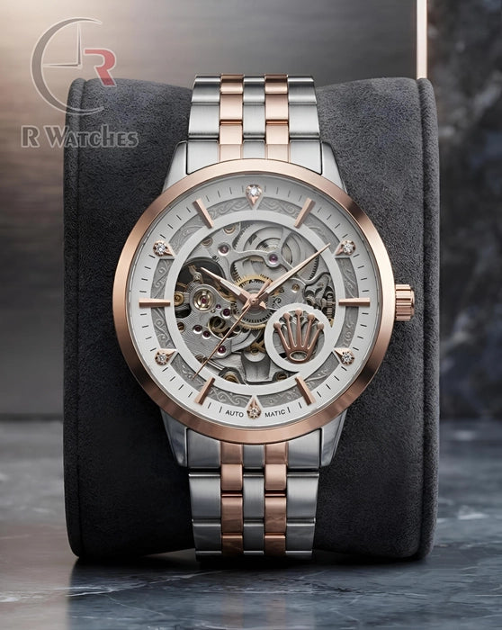 (OS) Rolex Automatic Rose Gold White