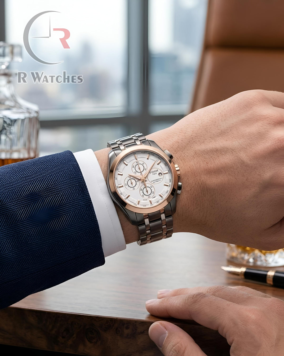 (OS7)⭐ Tissot black white