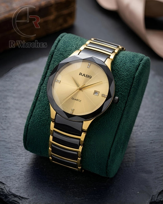 (SS) Rado Diamond Cutt Black Gold