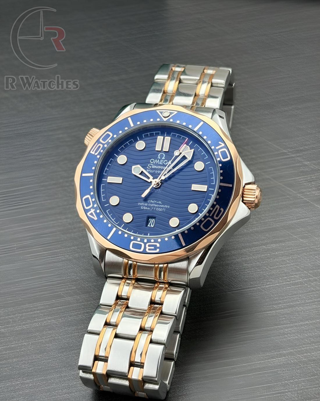 (OS2) Omega automatic dual tone blue