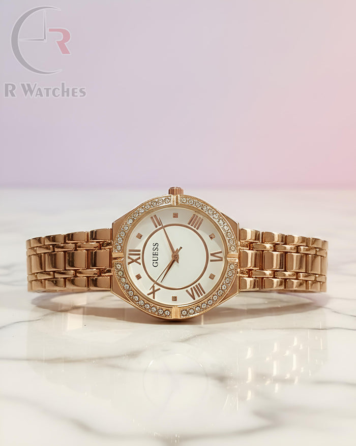 (OS) Guess girls rose gold white