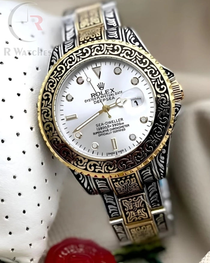 (SS) Rolex Rajwadi dual tone white