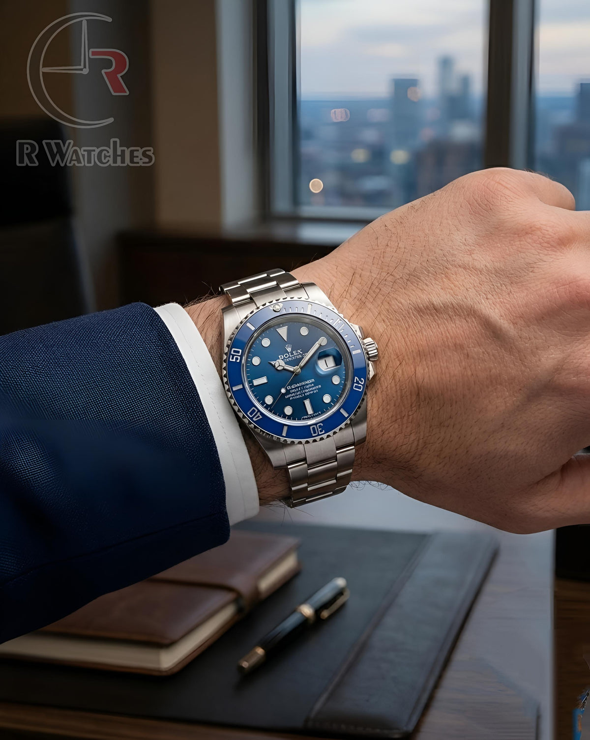 (OS) Rolex Silver New Blue