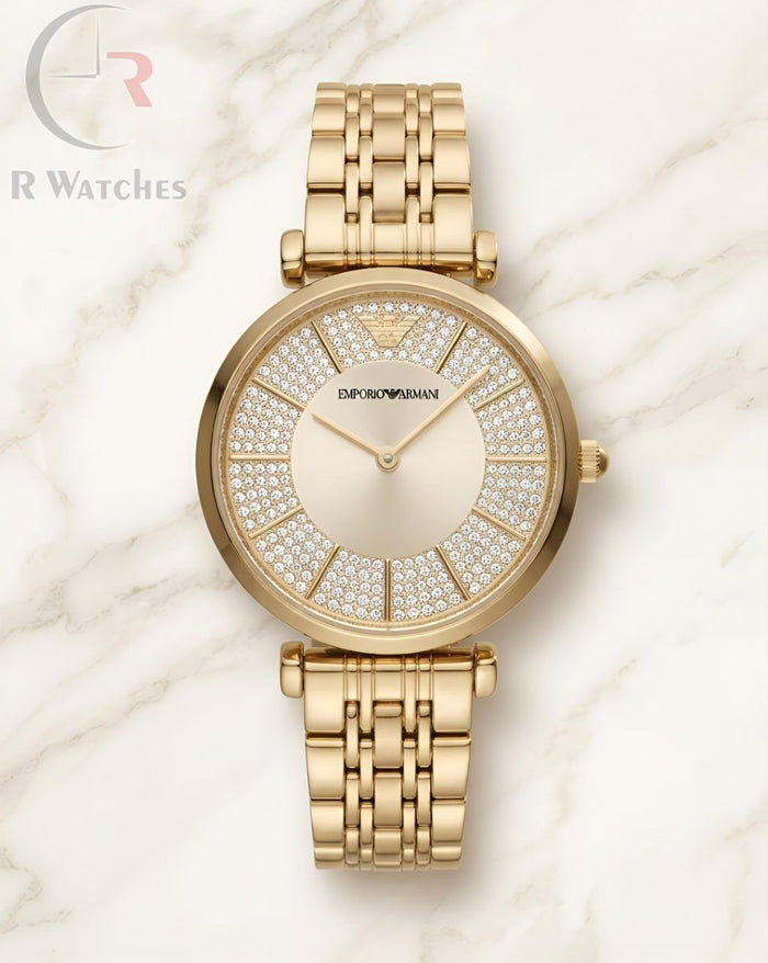 (SS) Armani Girls Diamond Full Gold