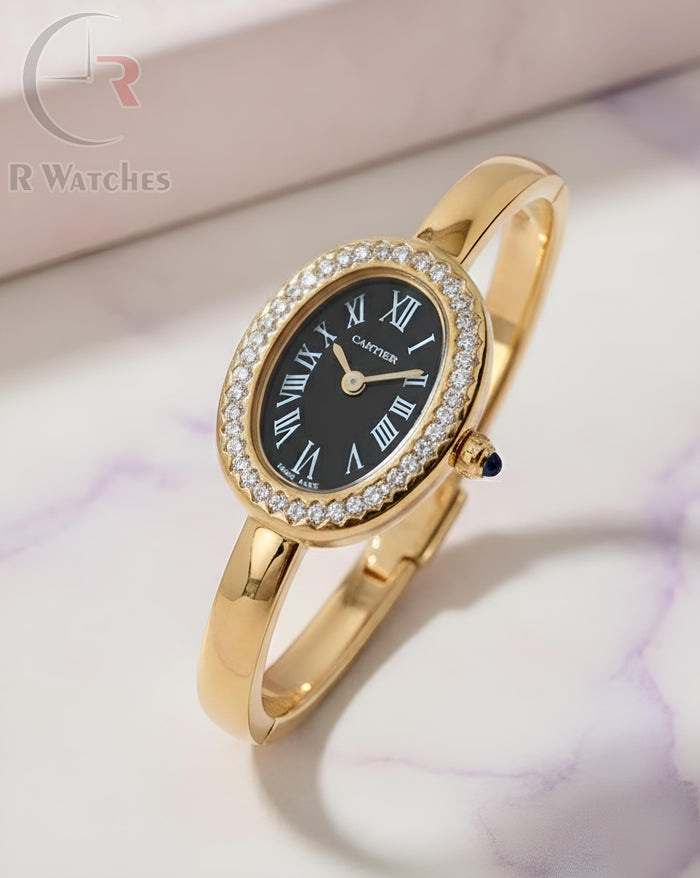 (SS) Cartier girls golden black dimond