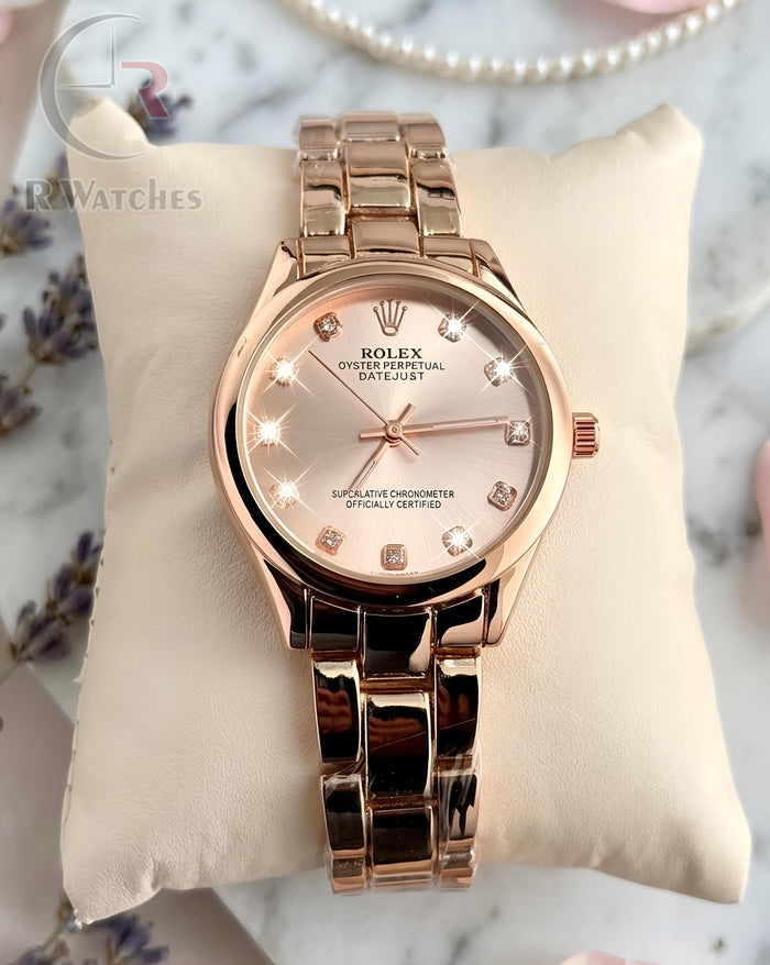 (OS) Rolex Girls Full Rose Gold