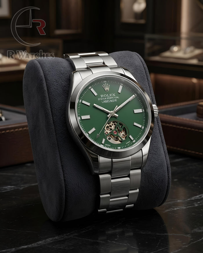 (OS) Rolex Automatic Green Silver