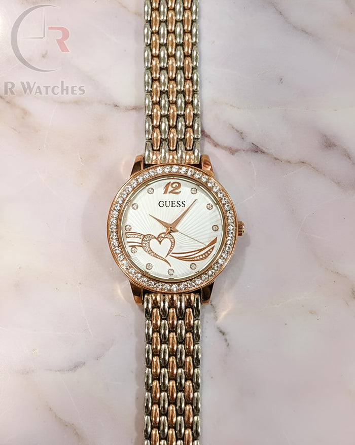 (OS) Guess girls dual tone white