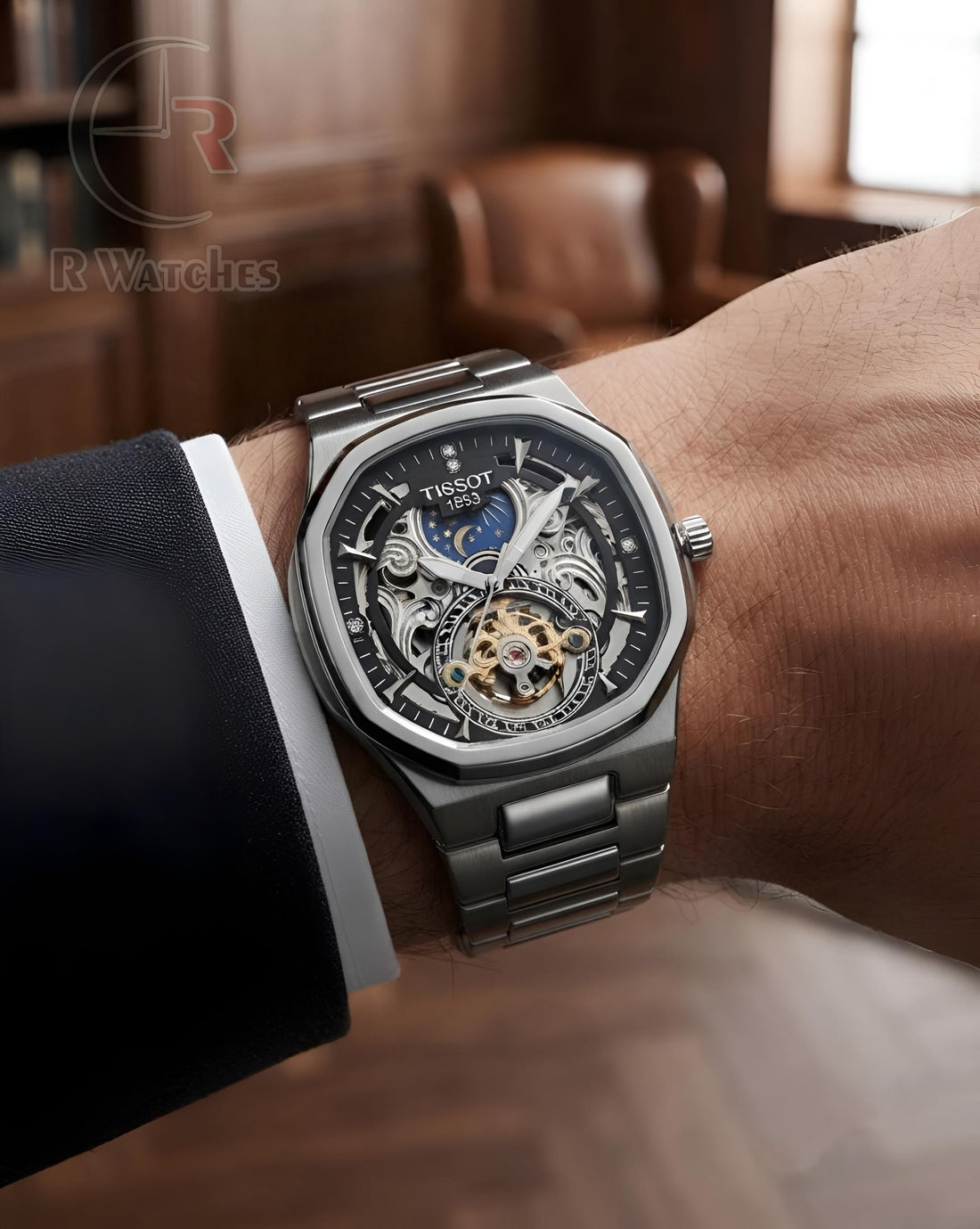 (OS) Tissot Automatic Silver Black