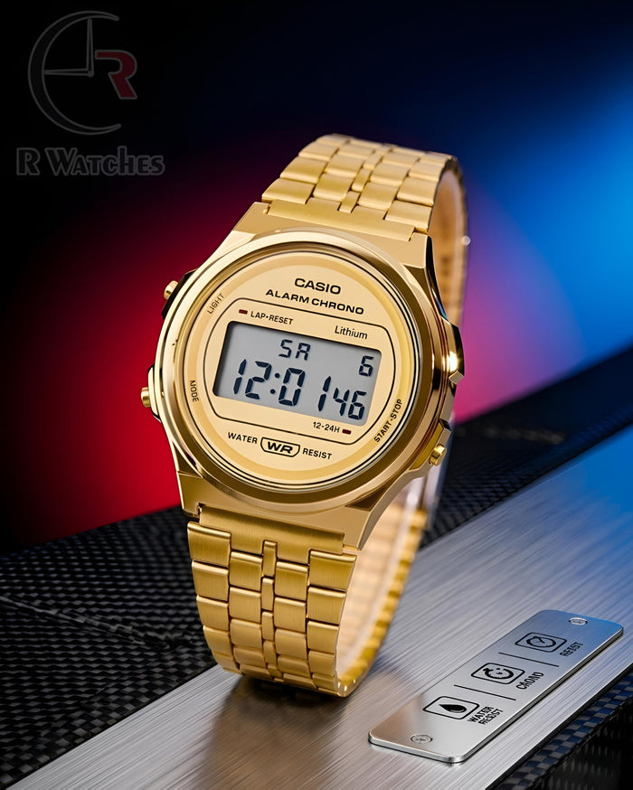 (OS)⭐ Casio metal Gold