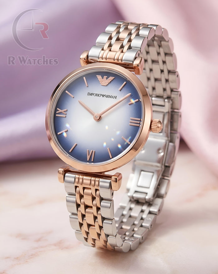 (SS) Armani Girls Dual Tone Grey Dial