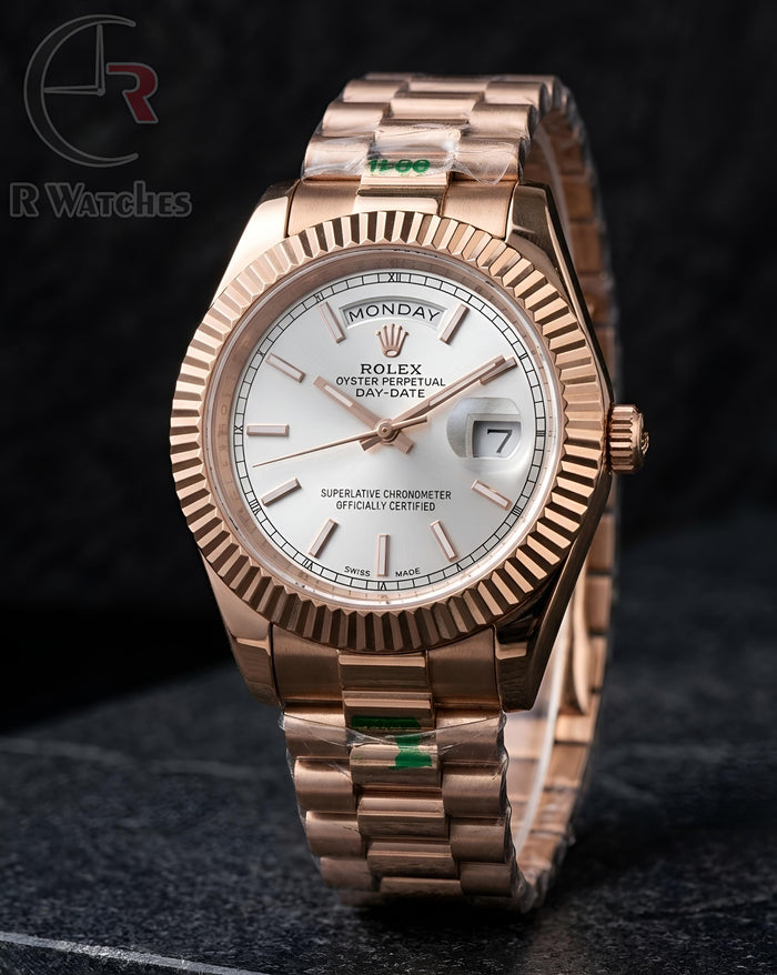 (OS3) Rolex Rose Gold White Dial