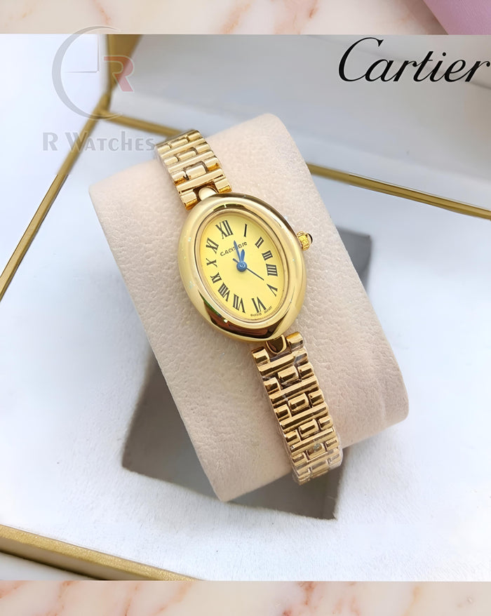 (OS) Cartier Girls Gold Dial
