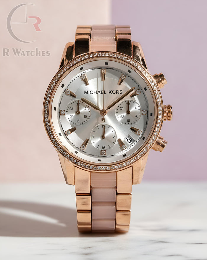 (OS) MK girls dual tone white