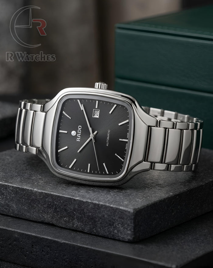 (OS)⭐ Rado Silver Black Dial