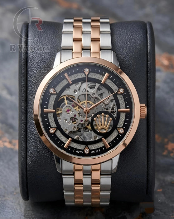 (OS) Rolex Automatic Rose Gold Black