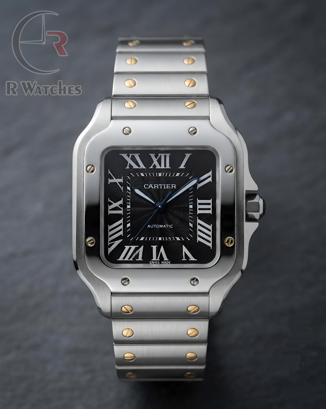 (SS) Cartier Silver Black Roman