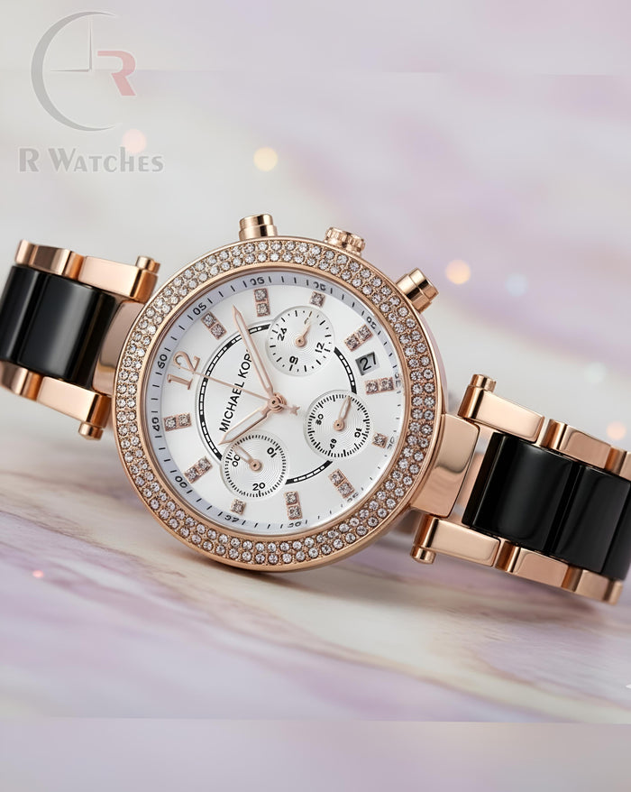(SS) MK Girls Rose Gold White Diamond