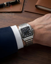 (SS) Cartier Silver Black Roman