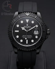 (OS4)⭐ Rolex Yatchmaster silicon full black white dial