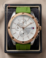 (OS2) Tommy Hilfiger Silicon Rose Gold Green