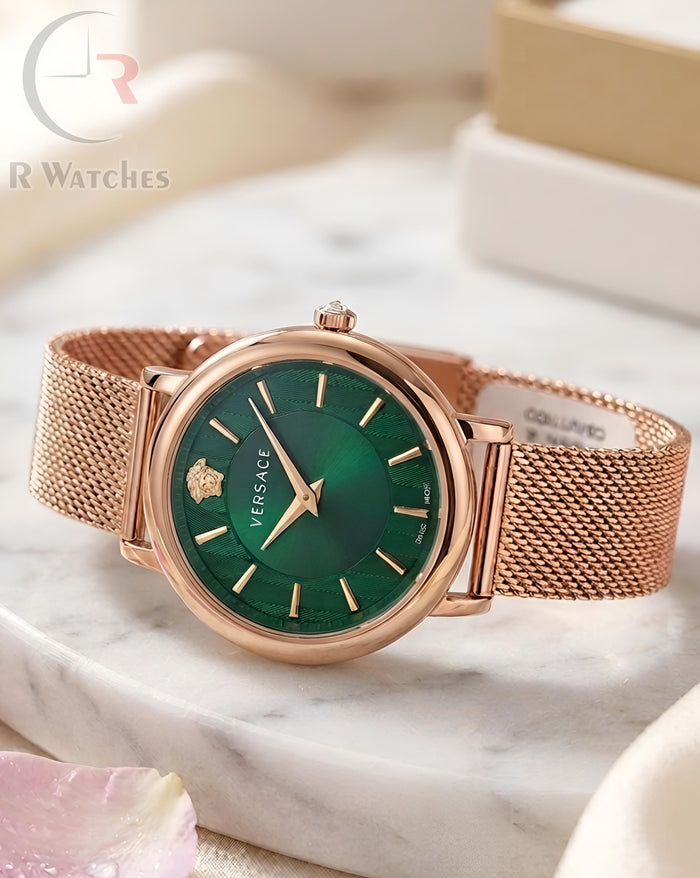 (OS) Versace Girls Rose Gold Green