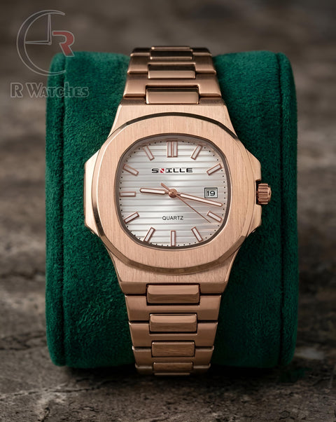 (OS)⭐ Snille Rose Gold White Dial