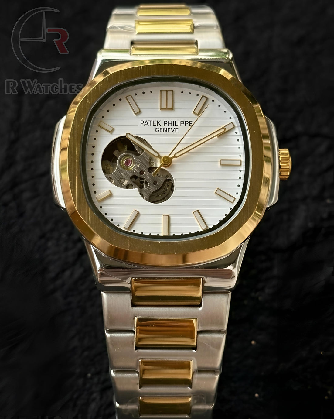 (OS) Patek Philippe automatic dual tone White