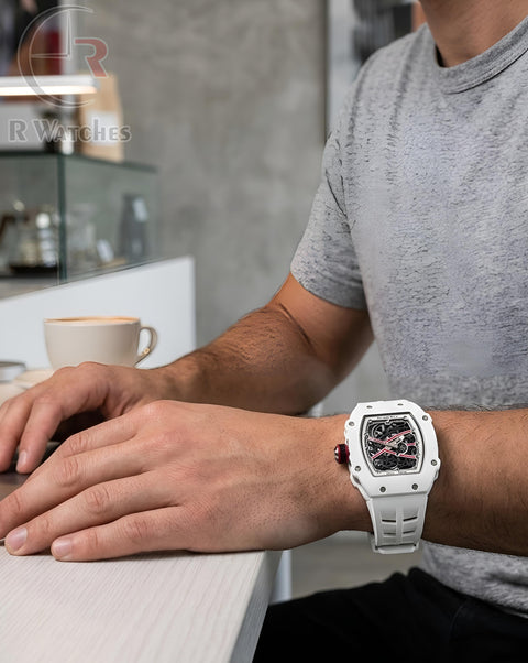 (OS)⭐ RM Silicon Full White Dial