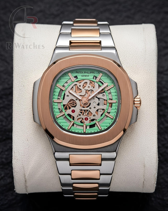 (OS)⭐ Patek Philippe Machinery Rose Gold Green