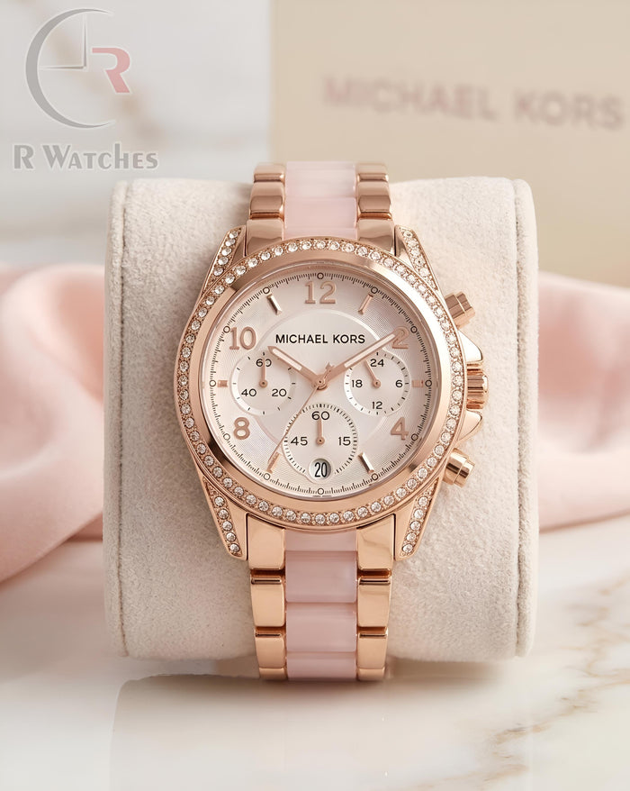 (OS2) Michael kors girls dual tone white dial