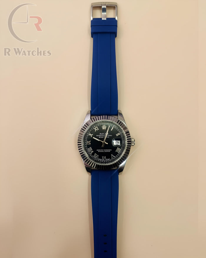 (SS) Rolex oyster silicon silver black