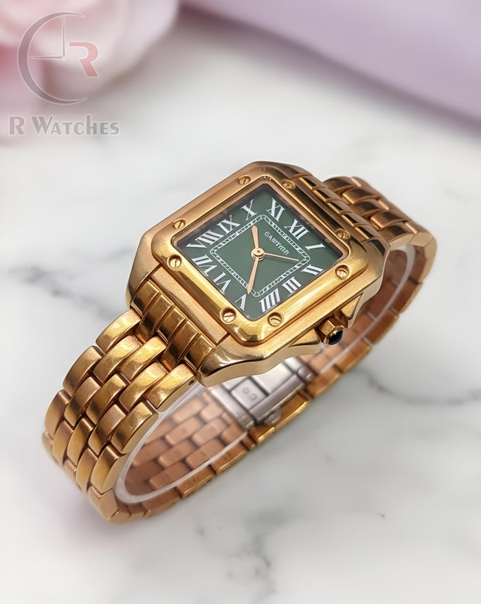 (OS) Cartier girls Rose Gold green