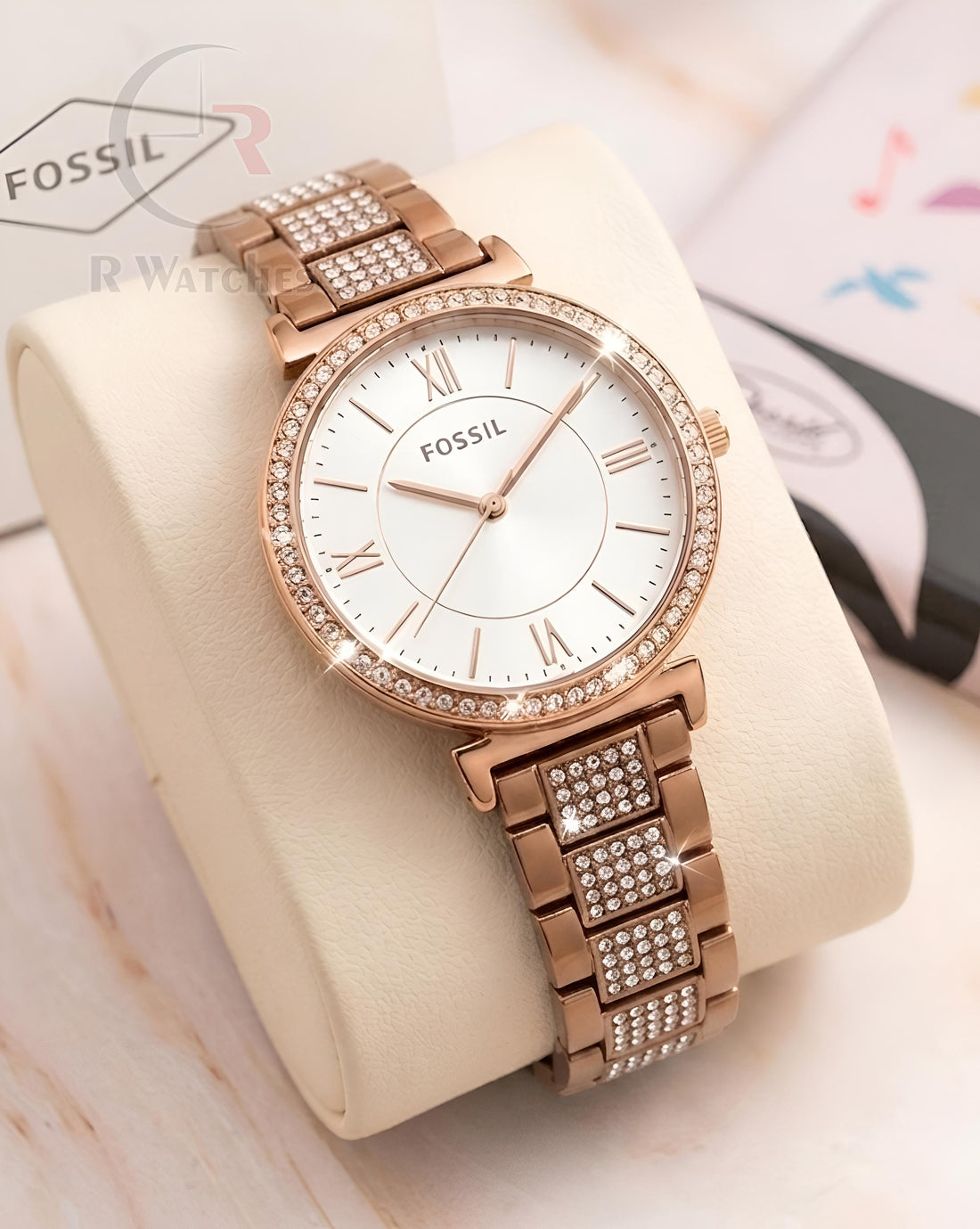 (SS) Fossil Girls Brown White Dial