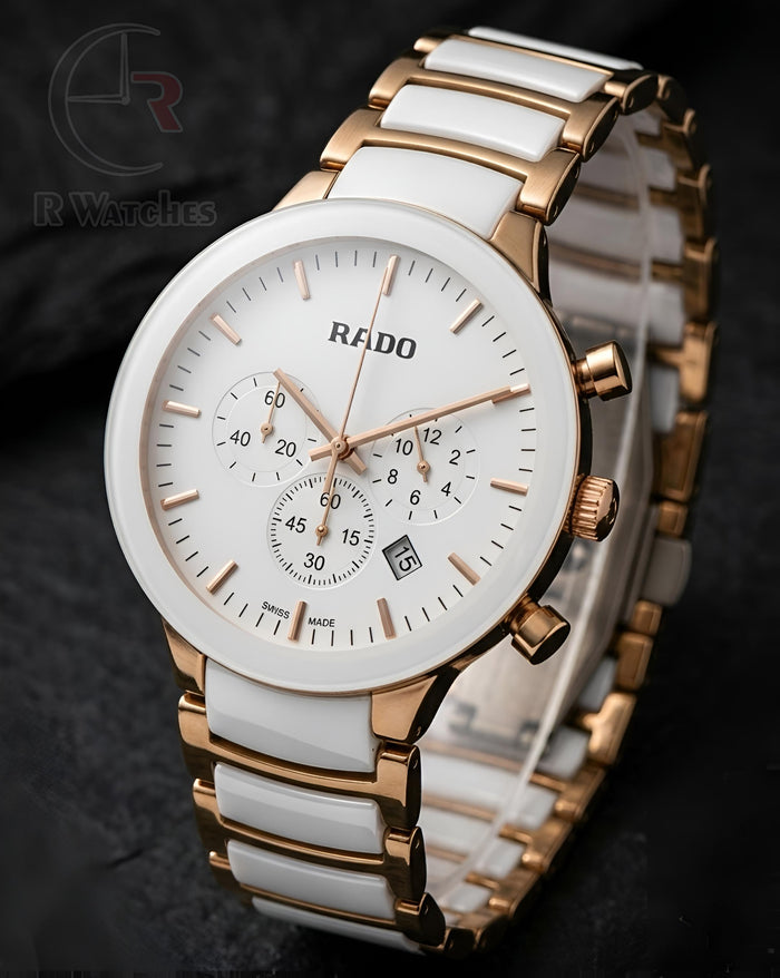 (OS2) Rado Ceramic Rose Gold White