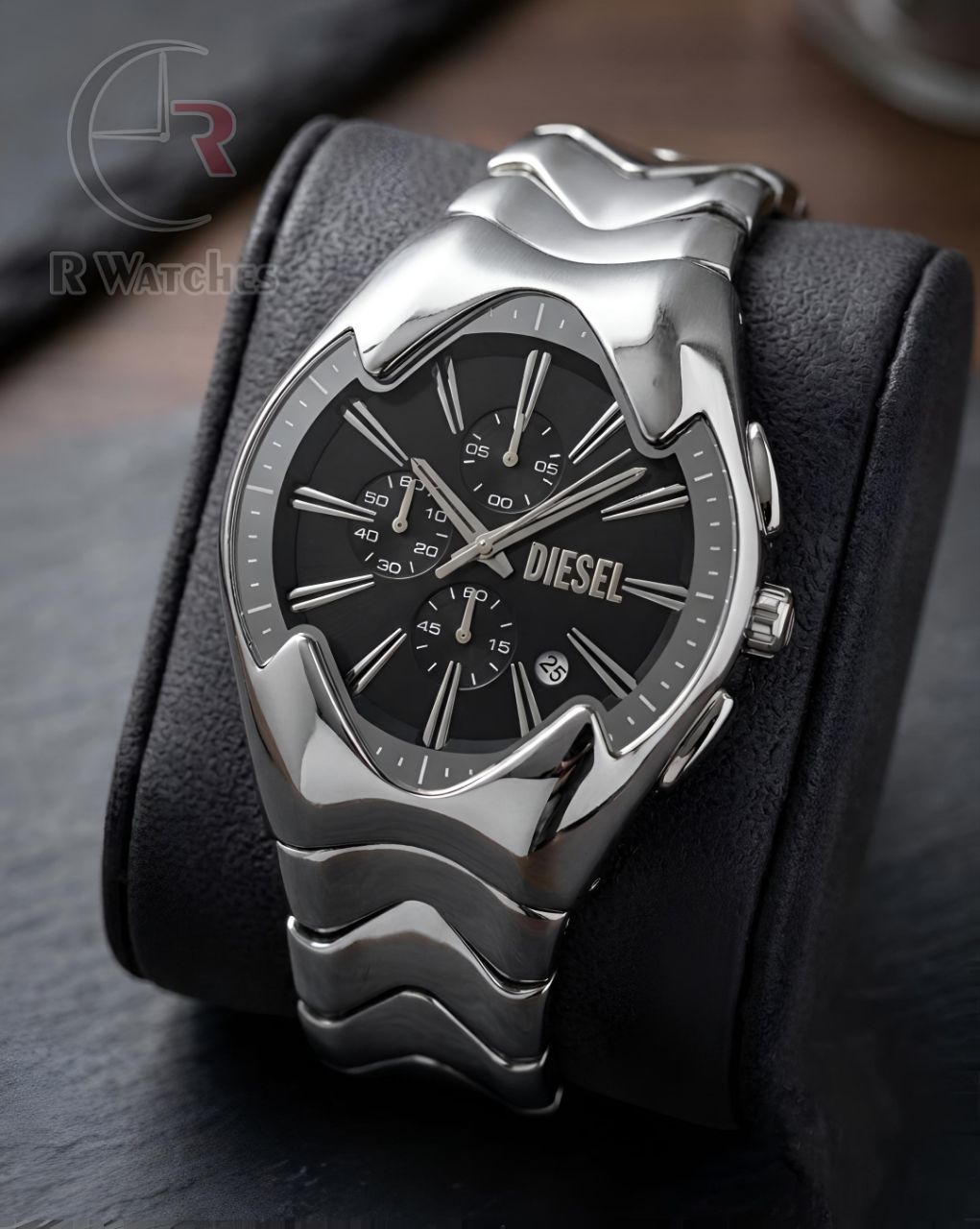 (SS) Diesel Big Chrono Silver Black