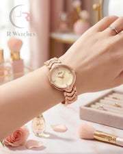 (OS) Dior Girls Rose Gold Off White