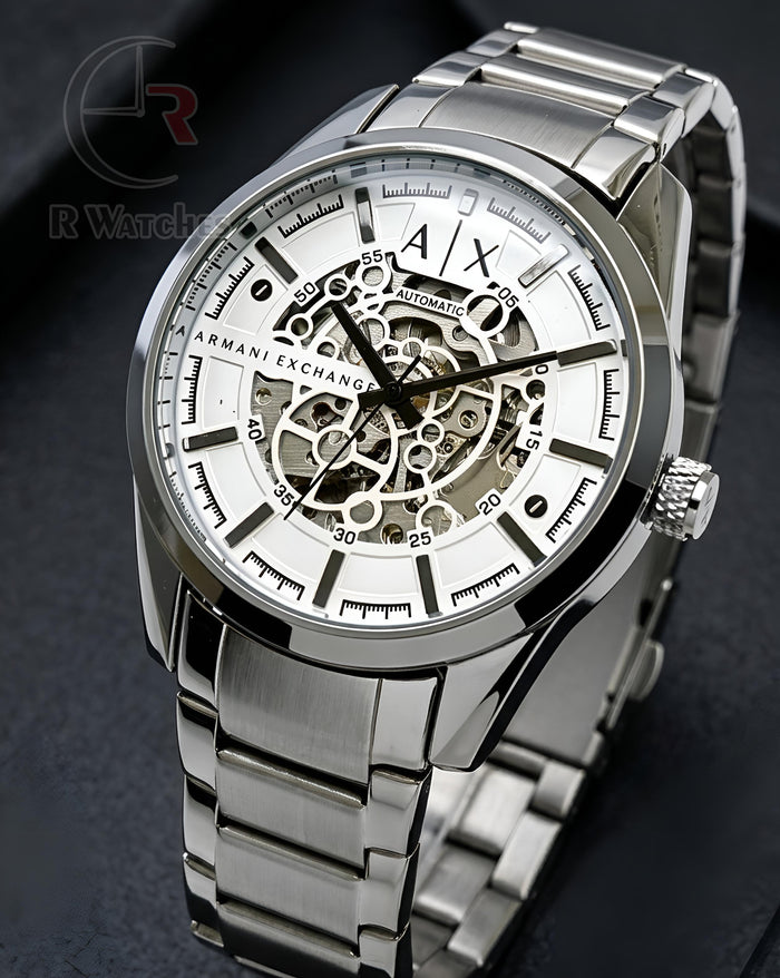 (SS) AX Automatic Silver White Dial