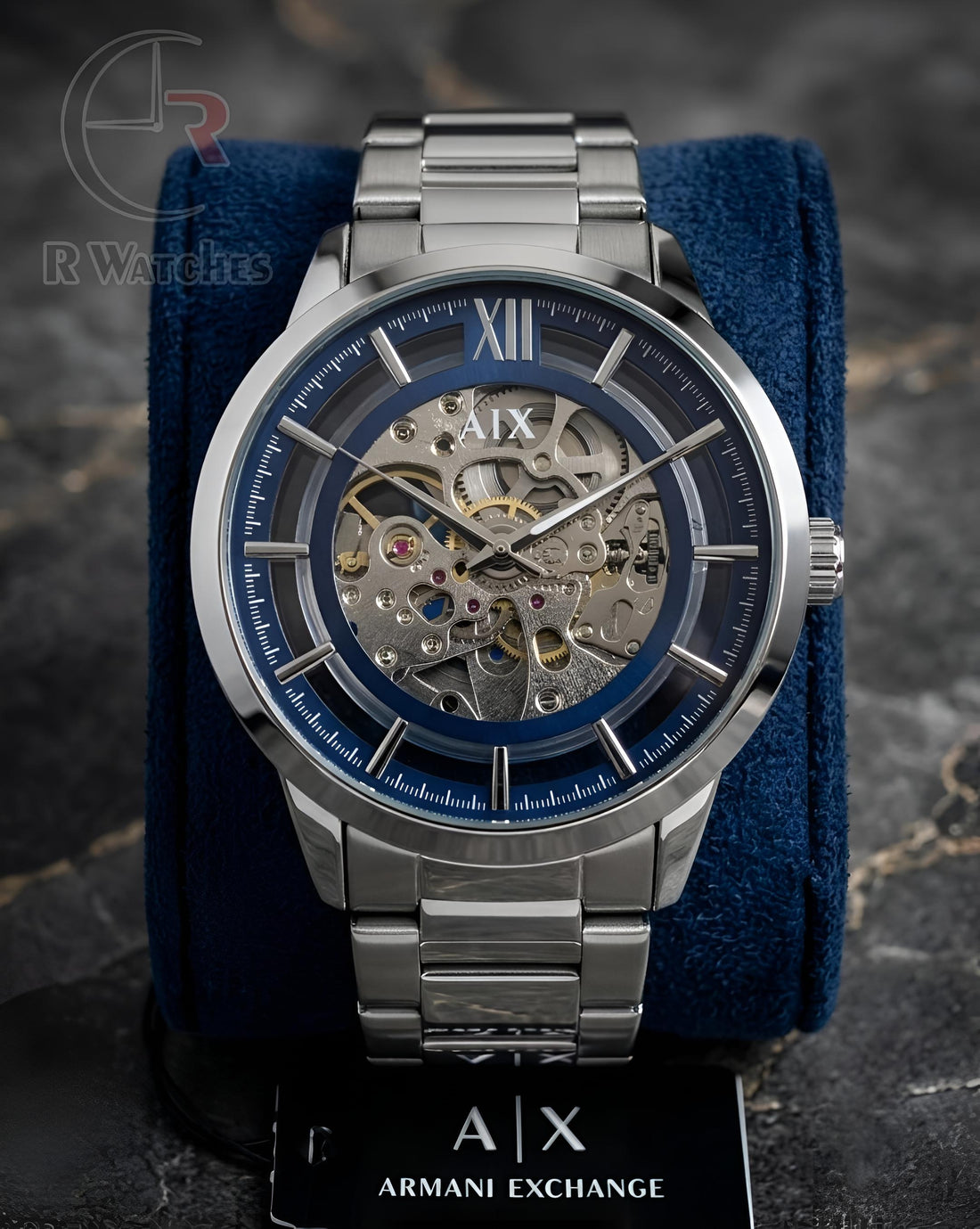 (OS) AX Automatic Nevy Blue Silver