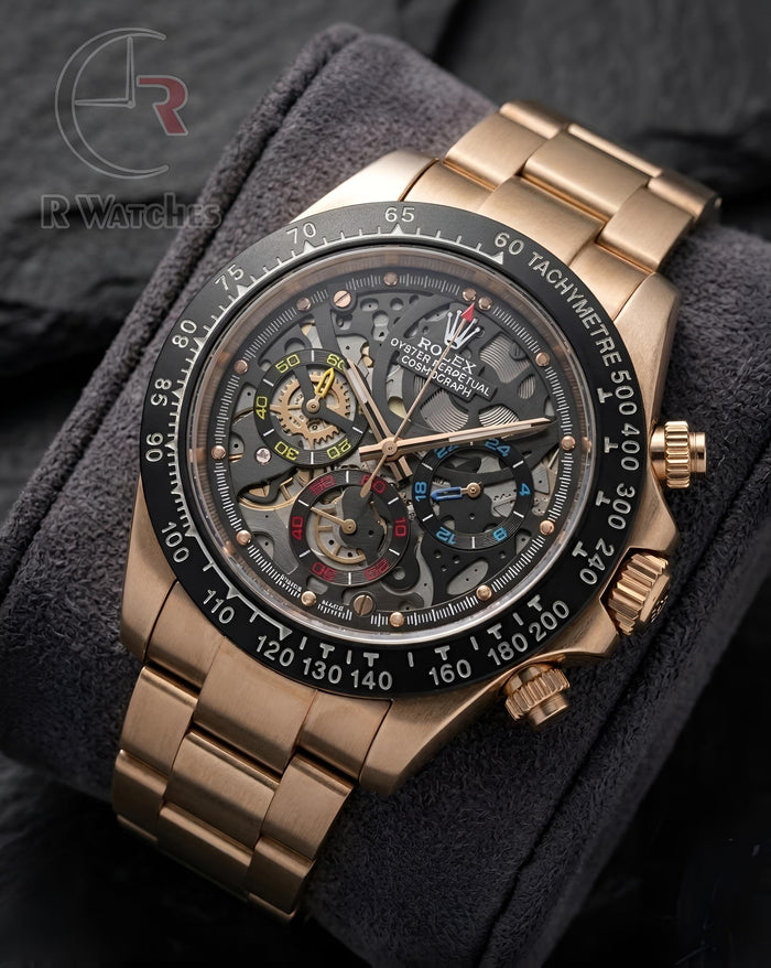 (OS) Rolex Machinery Rose Gold Black